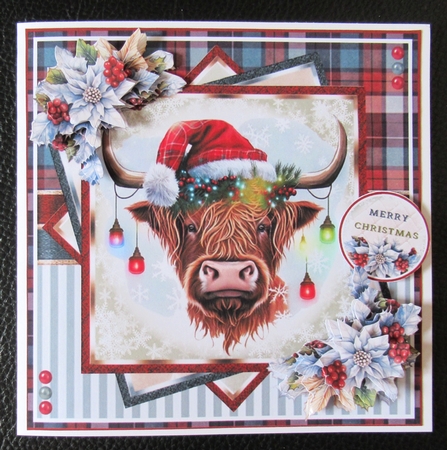 Christmas Highland Cow Mini Page Kit by Davina Rundle
