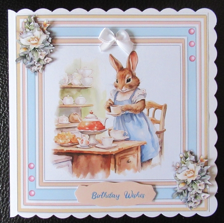 8x8 Mini Kit, Mrs Rabbits Tea Party by Davina Rundle
