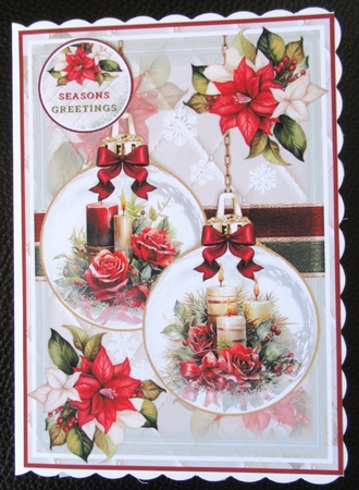 Christmas Candles Baubles Mini Page Kit by Davina Rundle