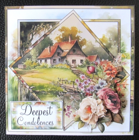 Tranquil Scene Squares in Squares Sympathy and Various Occasions  by Davina Rundle