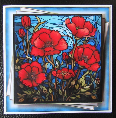 Gorgeous Stained Glass Flowers 5 Multi Topper Kit by Davina Rundle
