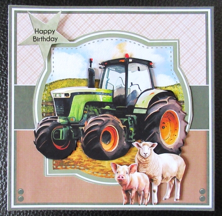 TRACTORS - 5x7 & 6x6 with optional animals by Davina Rundle