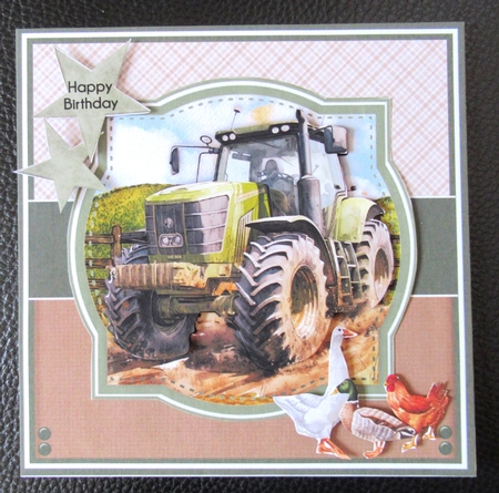 TRACTORS - 5x7 & 6x6 with optional animals by Davina Rundle