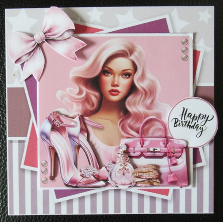 Bumper Kit ~ Barbie Birthday Essentials Card & Toppers Set by Davina Rundle