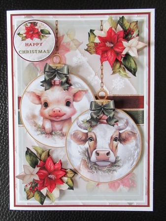 Christmas Animal Baubles 04 Mini Page Kit by Davina Rundle