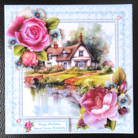 8x8 Cottage by the river choice of two scenes mini kit by Davina Rundle