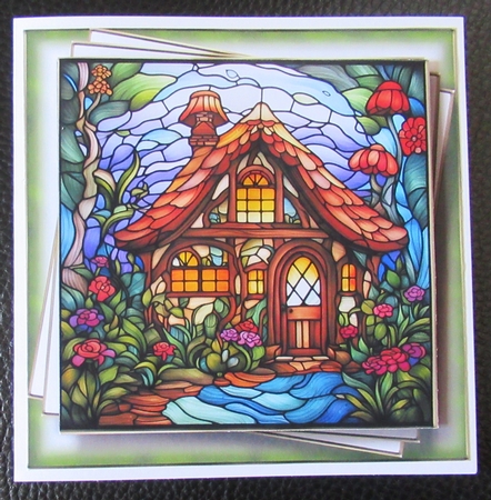 Fabulous Stained Glass Floral Cottage 1 Multi Topper Kit by Davina Rundle