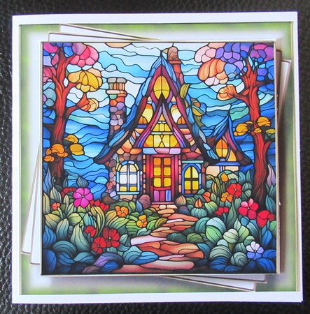 Fabulous Stained Glass Floral Cottage 1 Multi Topper Kit by Davina Rundle