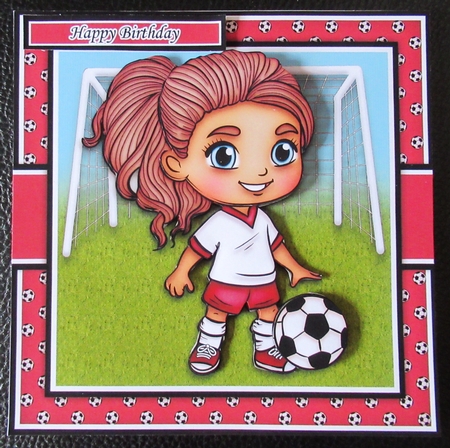 Football Girl Red Mini Kit by Davina Rundle