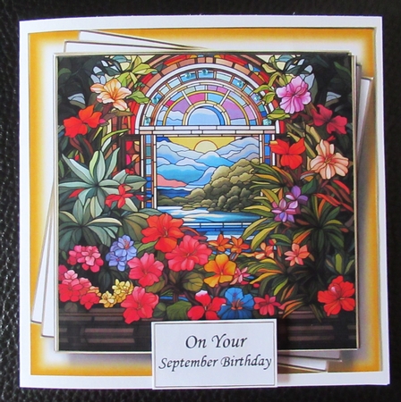 Serene Stained Glass Garden Sunrise 1 Multi Topper Kit by Davina Rundle
