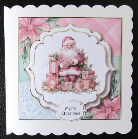 Pink Christmas Santa Multi Topper Kit by Davina Rundle