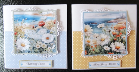 Pretty Seaside Flowers Toppers 1 by Davina Rundle