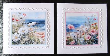 Pretty Seaside Flowers Toppers 1 by Davina Rundle