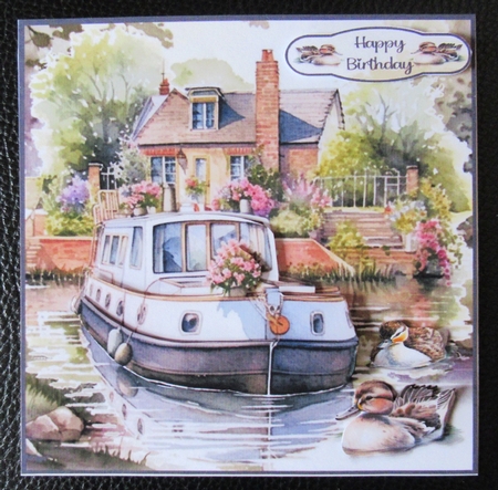 Narrowboat and Ducks by Davina Rundle