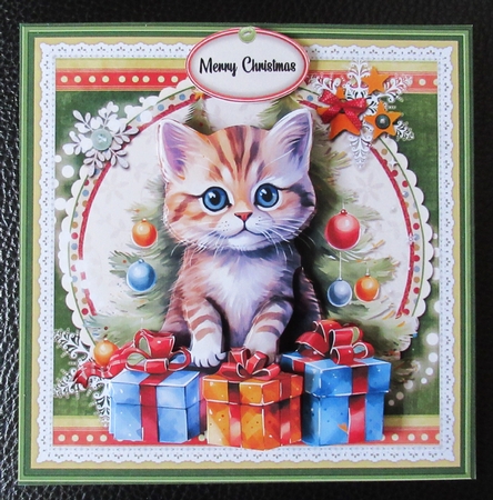 Christmas kitten mini kit by Davina Rundle