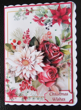 Winter Bouquet - 5 x 7 Decoupage Card Mini Kit by Davina Rundle