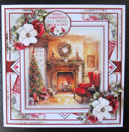 Cozy Christmas Fireplace Mini Page Kit  by Davina Rundle