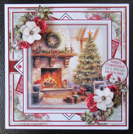 Cozy Christmas Fireplace Mini Page Kit  by Davina Rundle