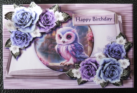 Gorgeous Owl Book In Purple by Davina Rundle