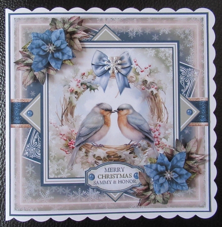 Cute Christmas Bird Wreath Mini Page Kit by Davina Rundle