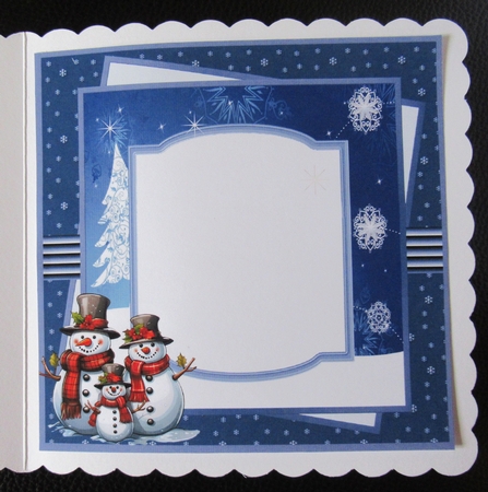 snowman and poinsettias insert by Davina Rundle