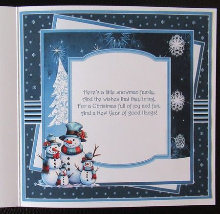 Snowman family insert by Davina Rundle