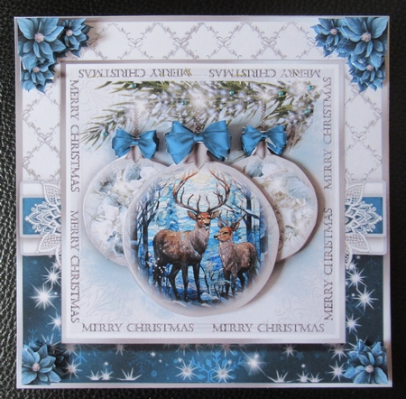 Stained glass reindeer bauble by Davina Rundle