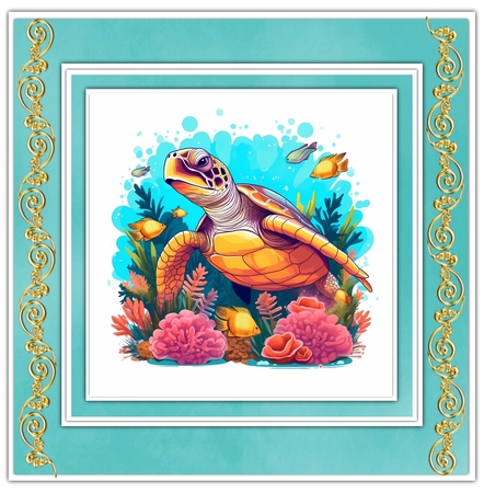 8x8 Mini Kit, Beautiful Sea Turtles by Davina Rundle