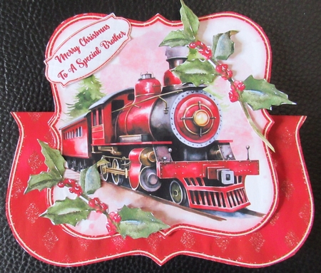Christmas Train Over The Edge Mini Kit    7X7 by Davina Rundle