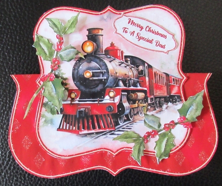 Christmas Train Over The Edge Mini Kit    7X7 by Davina Rundle