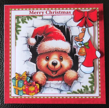 7x7 Christmas is bursting out all over teddies choice of two mini kit by Davina Rundle