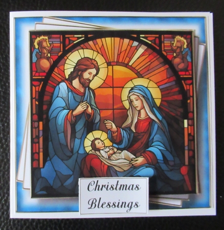 The Nativity Stained Glass Multi Topper Kit by Davina Rundle