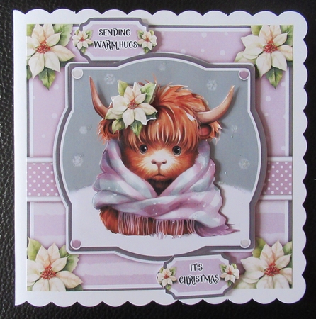 Christmas Highland Cow Mini Kit by Davina Rundle