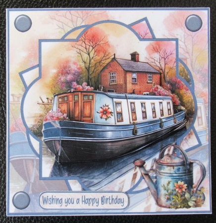 Narrowboat passing by by Davina Rundle