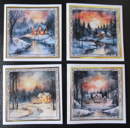 Winter scene toppers by Davina Rundle