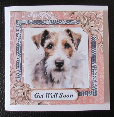 Wire haired Fox terrier card front 9 by Davina Rundle
