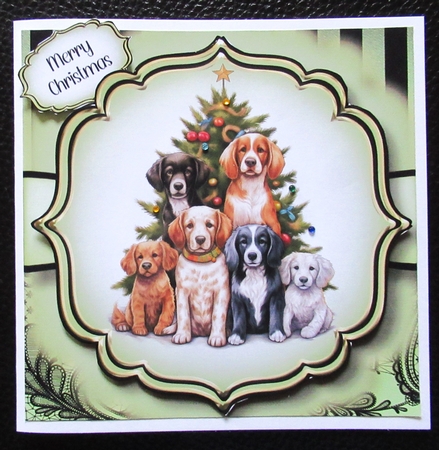 Christmas Tree & Dogs Multi Topper Kit by Davina Rundle