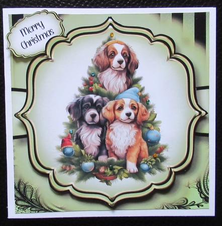 Christmas Tree & Dogs Multi Topper Kit by Davina Rundle
