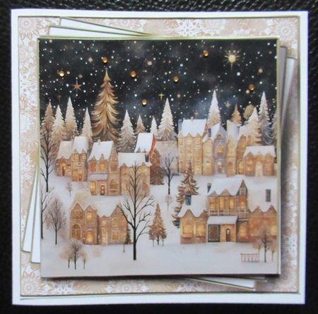 Golden Winter Village Multi Topper Kit by Davina Rundle