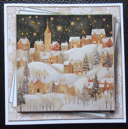 Golden Winter Village Multi Topper Kit by Davina Rundle