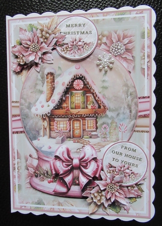 Gingerbread House Snow Globe 02 Mini Page Kit by Davina Rundle