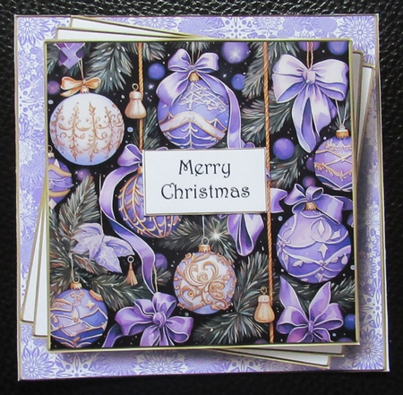 Purple Vintage Christmas Baubles Multi Topper Kit by Davina Rundle