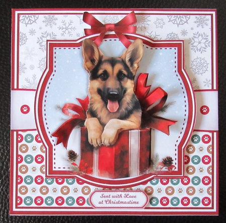 GERMAN SHEPHERDS AT CHRISTMAS by Davina Rundle