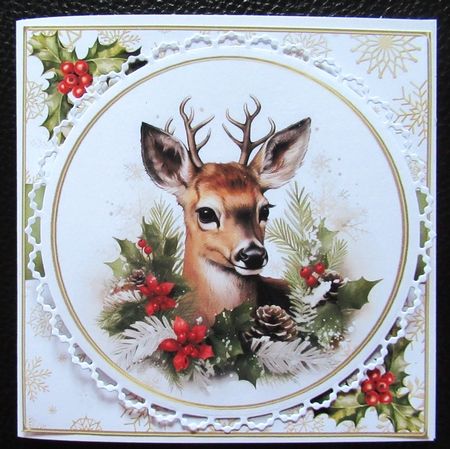 Gorgeous Watercolour Christmas Deer Multi Topper Kit by Davina Rundle