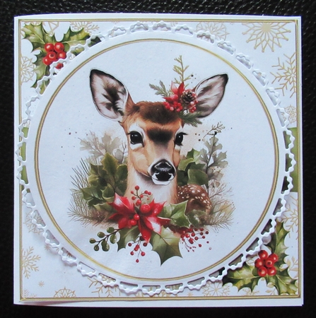 Gorgeous Watercolour Christmas Deer Multi Topper Kit by Davina Rundle