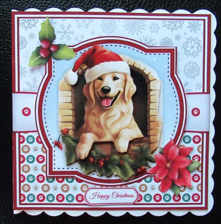 GOLDEN RETRIEVERS AT CHRISTMAS by Davina Rundle