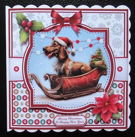 DACHSHUNDS AT CHRISTMAS by Davina Rundle