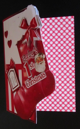Babys First Christmas Red Shaped Topper by Davina Rundle