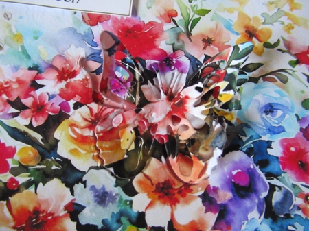 Mixed Watercolour Floral Bouquet Multi Topper Kit by Davina Rundle