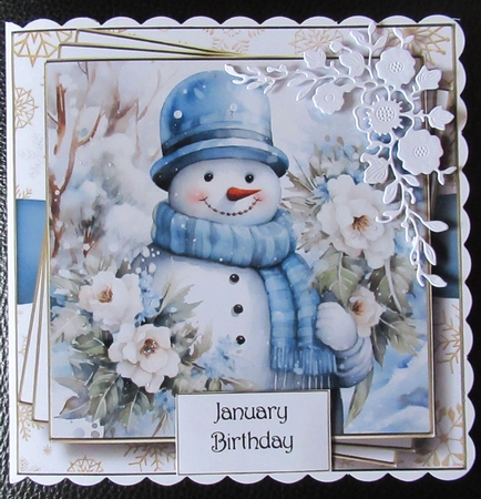 Vintage Blue Snowman Multi Topper Kit by Davina Rundle